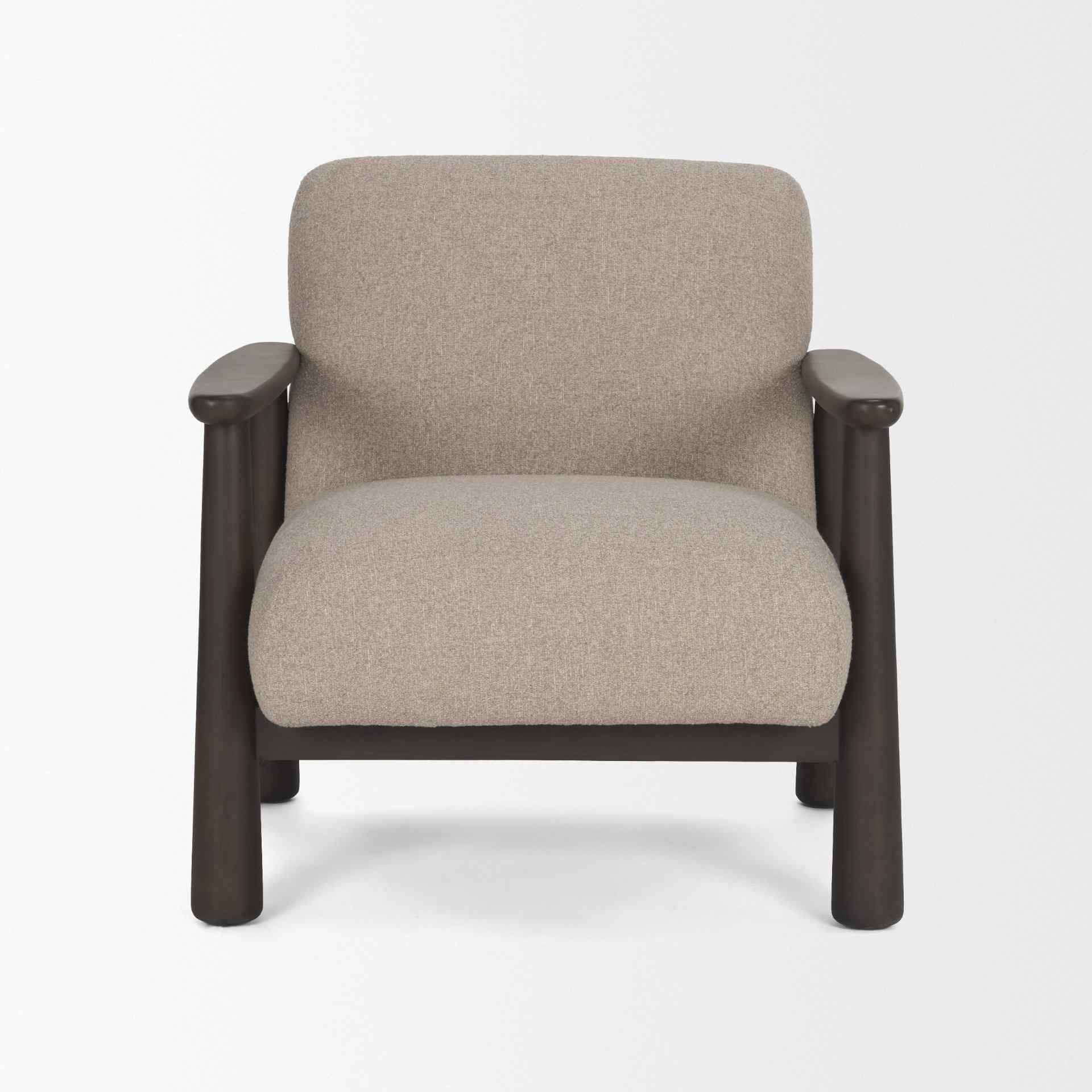 Mushroom Gray Fabric Lounge Chair