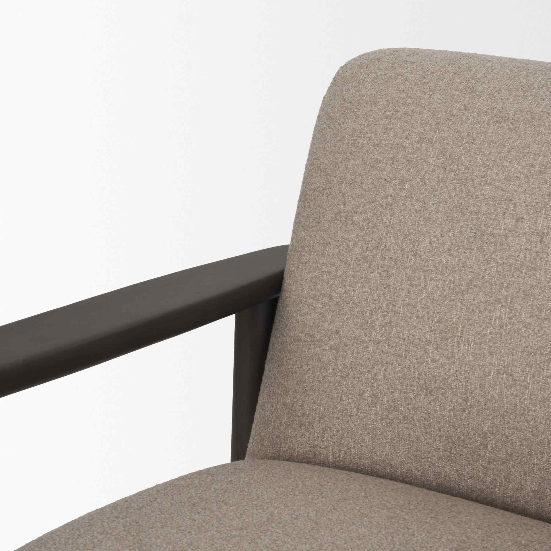 Mushroom Gray Fabric Lounge Chair