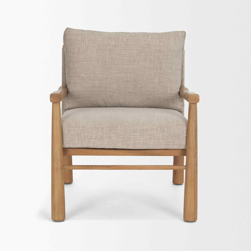 Grey Fabric Backrest Lounge Chair