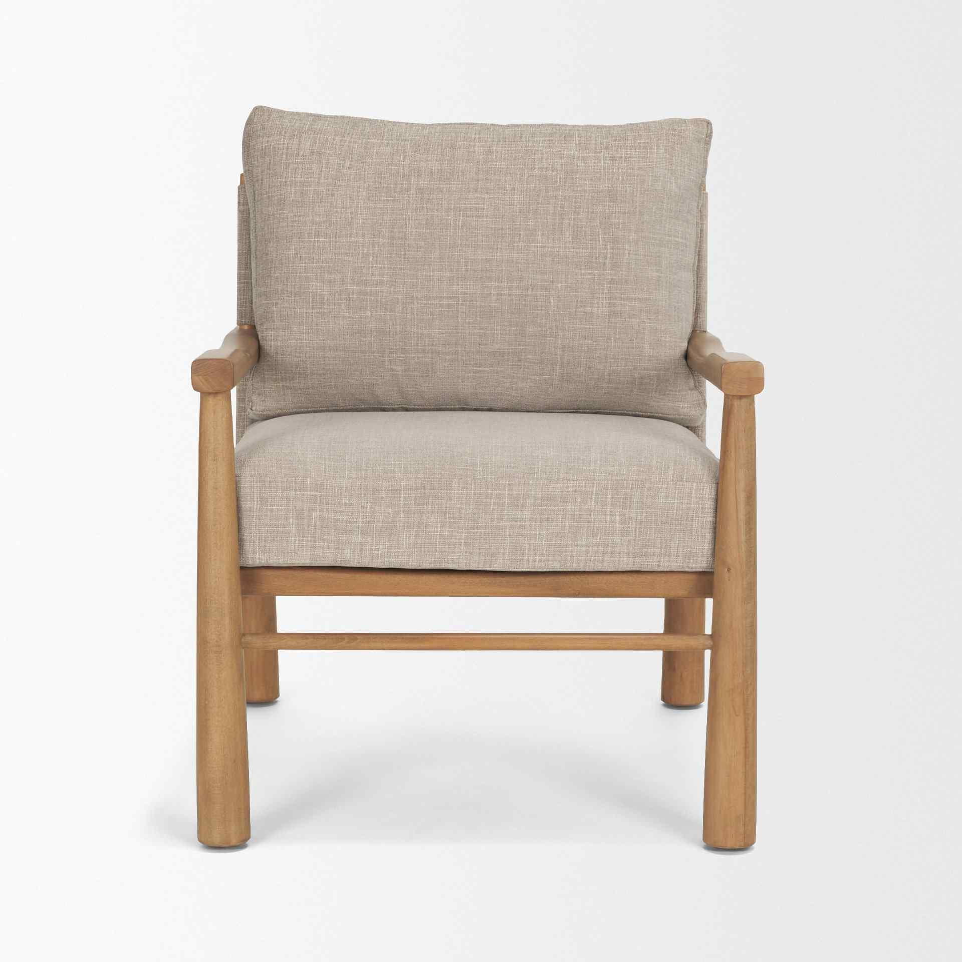 Grey Fabric Backrest Lounge Chair