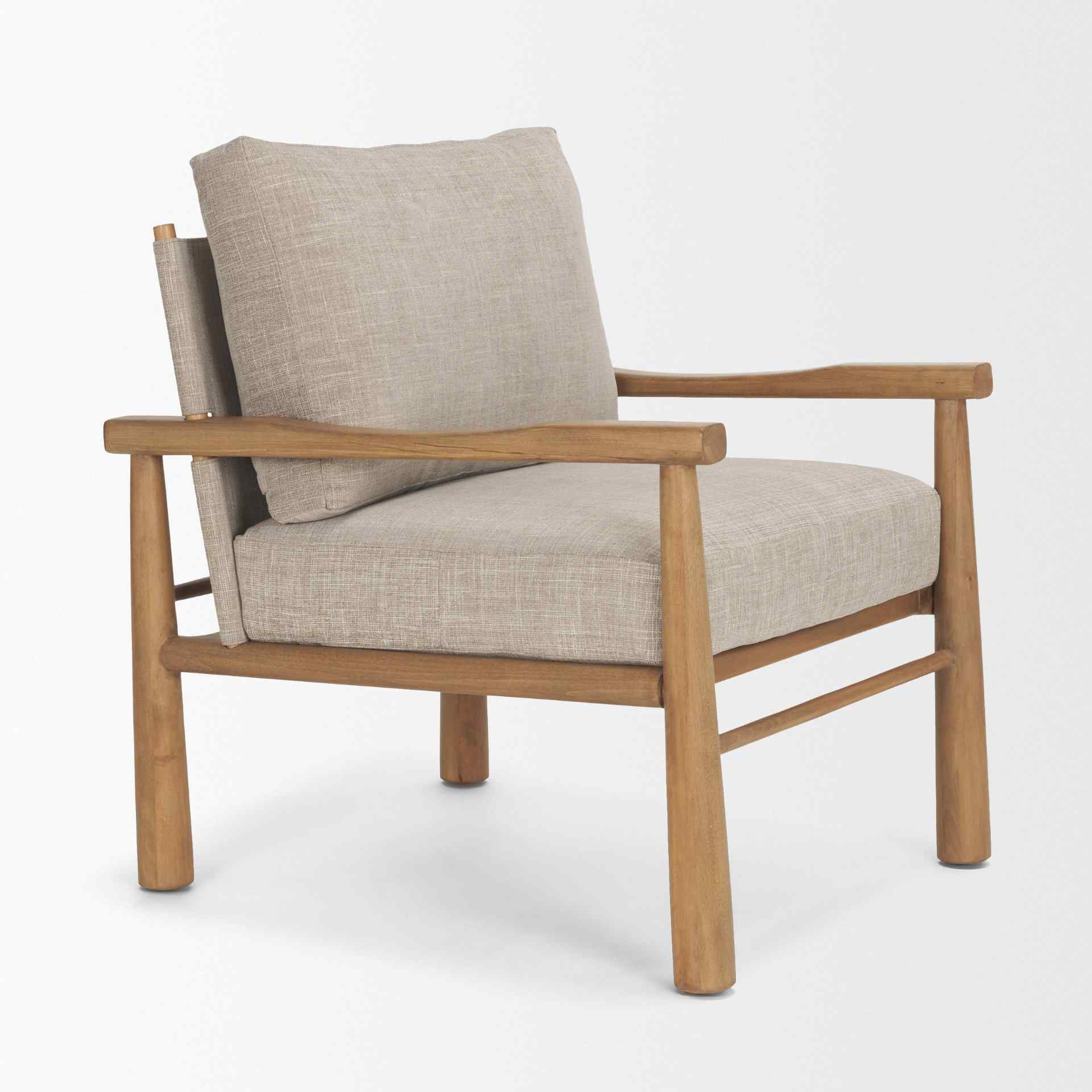Grey Fabric Backrest Lounge Chair