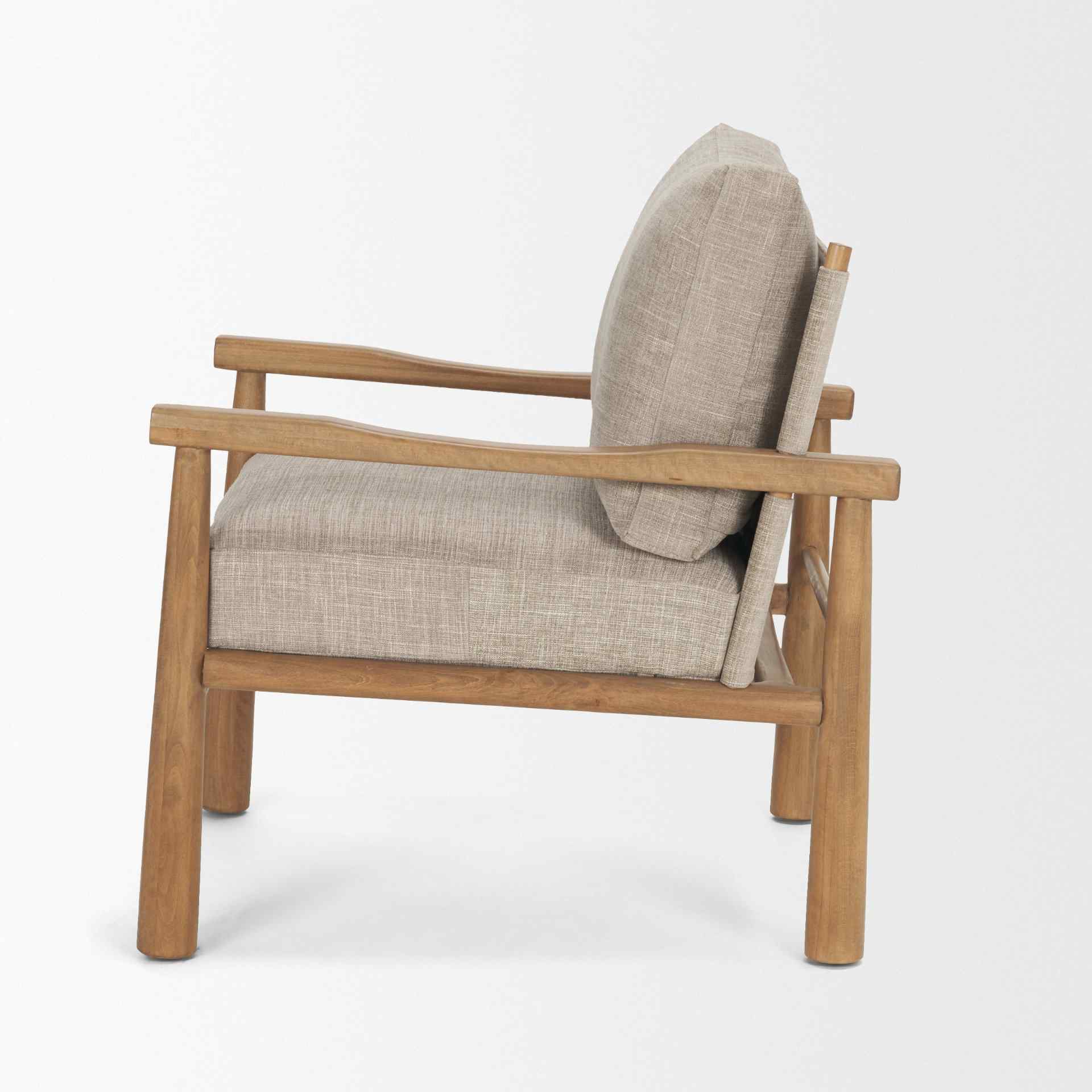 Grey Fabric Backrest Lounge Chair