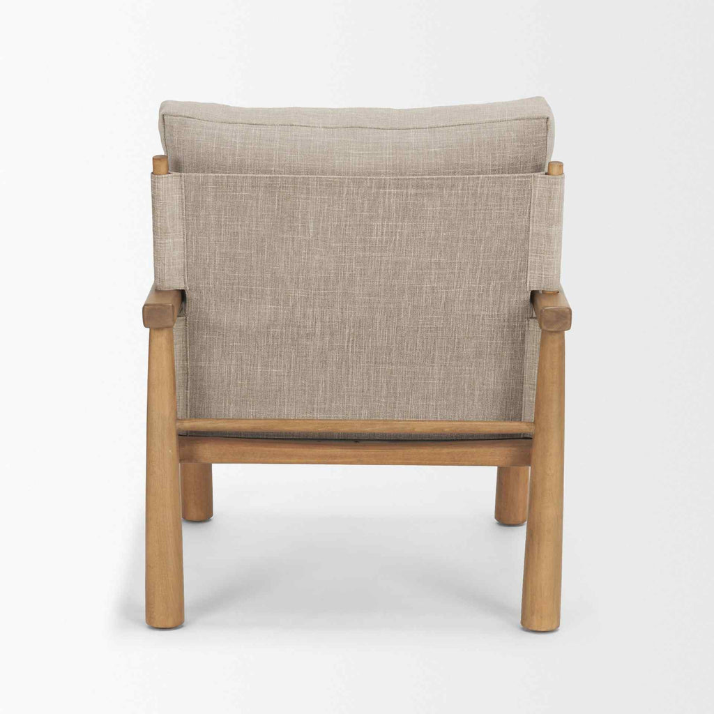 Grey Fabric Backrest Lounge Chair