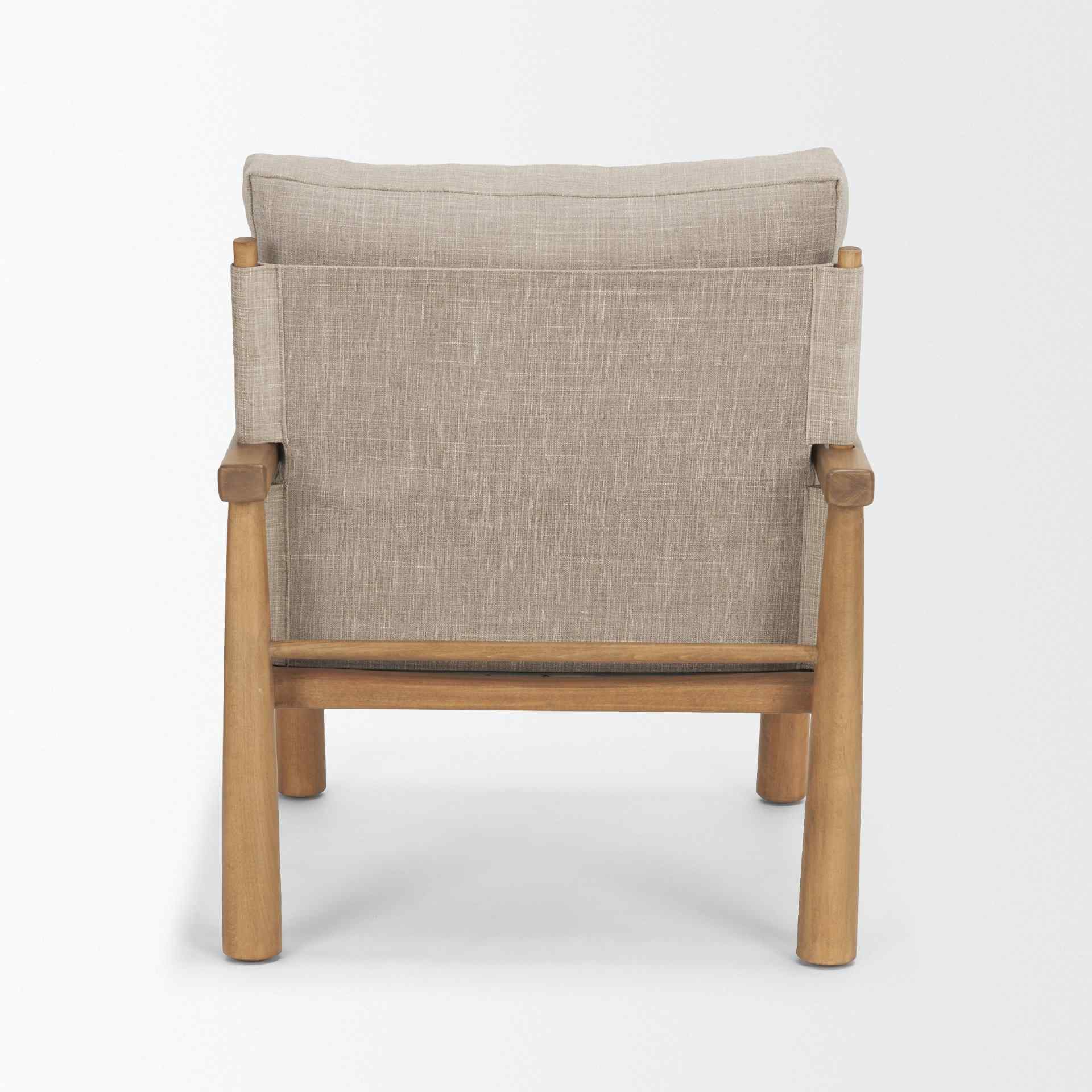Grey Fabric Backrest Lounge Chair