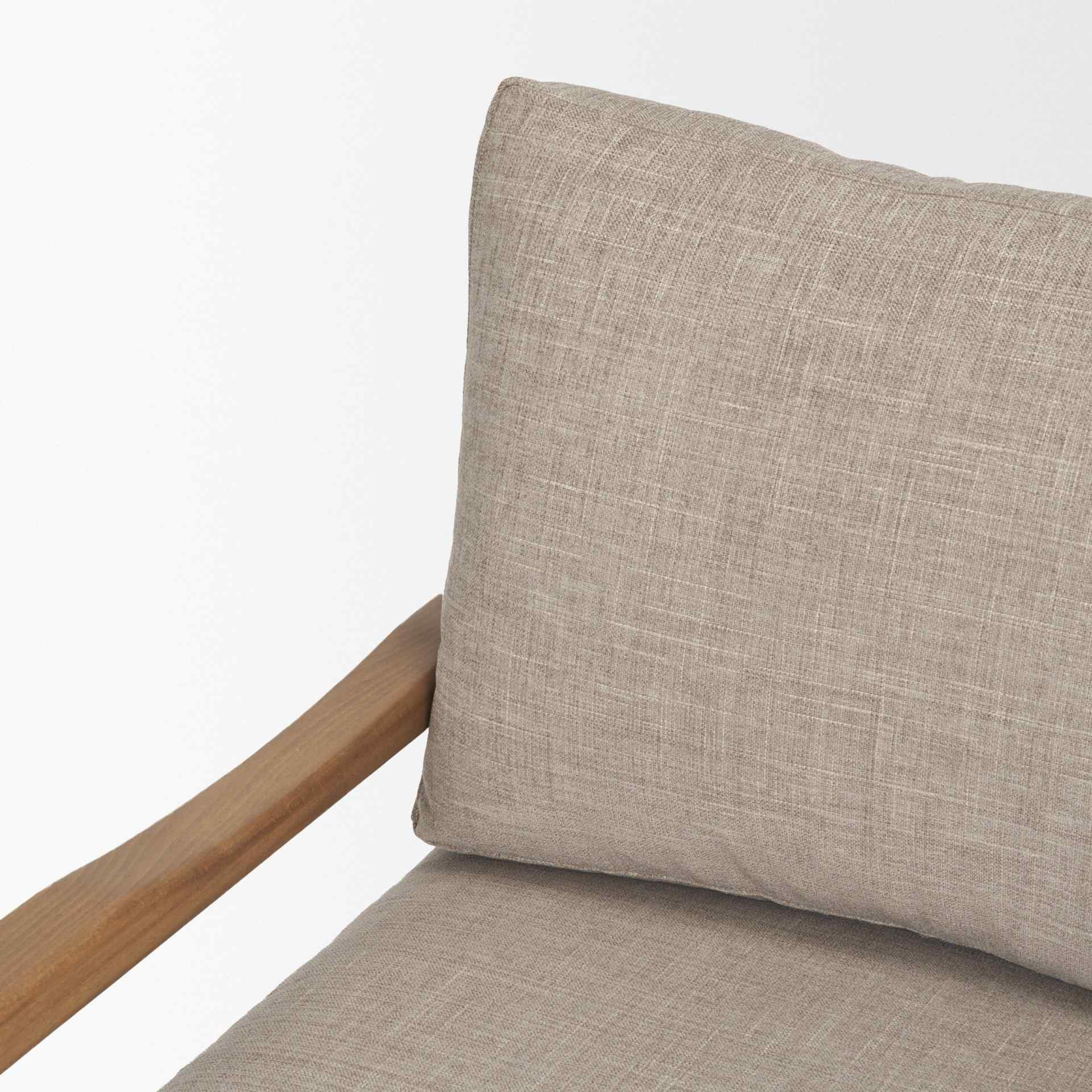 Grey Fabric Backrest Lounge Chair