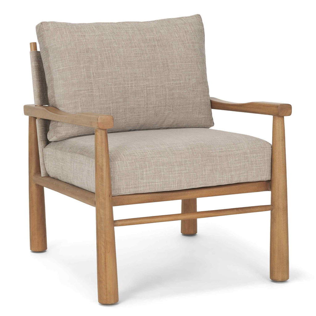 Grey Fabric Backrest Lounge Chair