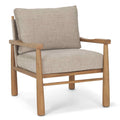 Grey Fabric Backrest Lounge Chair