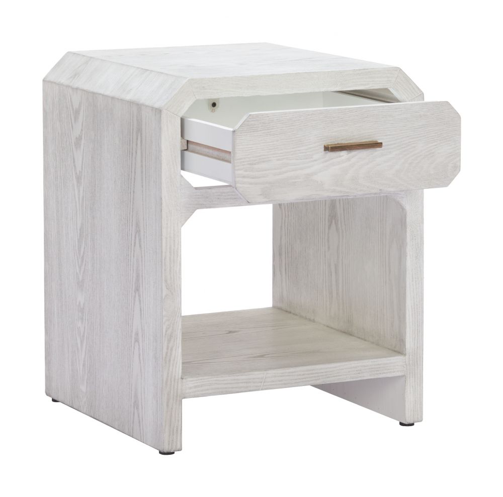 One Drawer Wood Nightstand