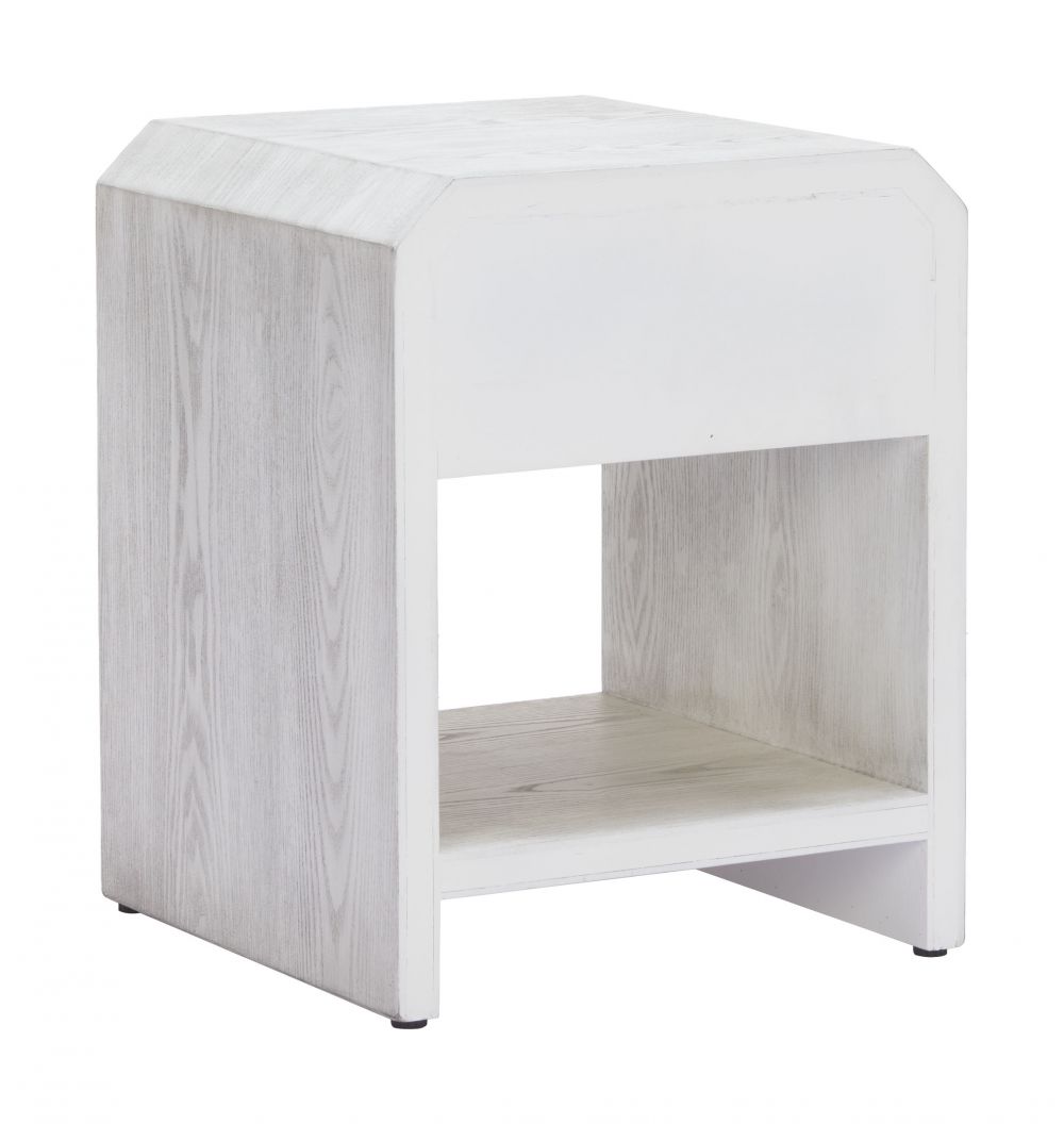 One Drawer Wood Nightstand
