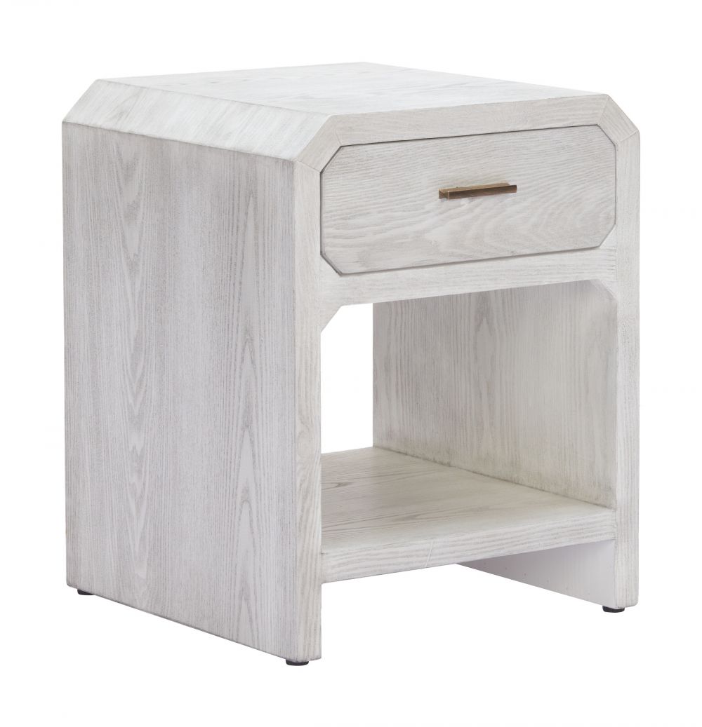 One Drawer Wood Nightstand