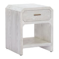 One Drawer Wood Nightstand