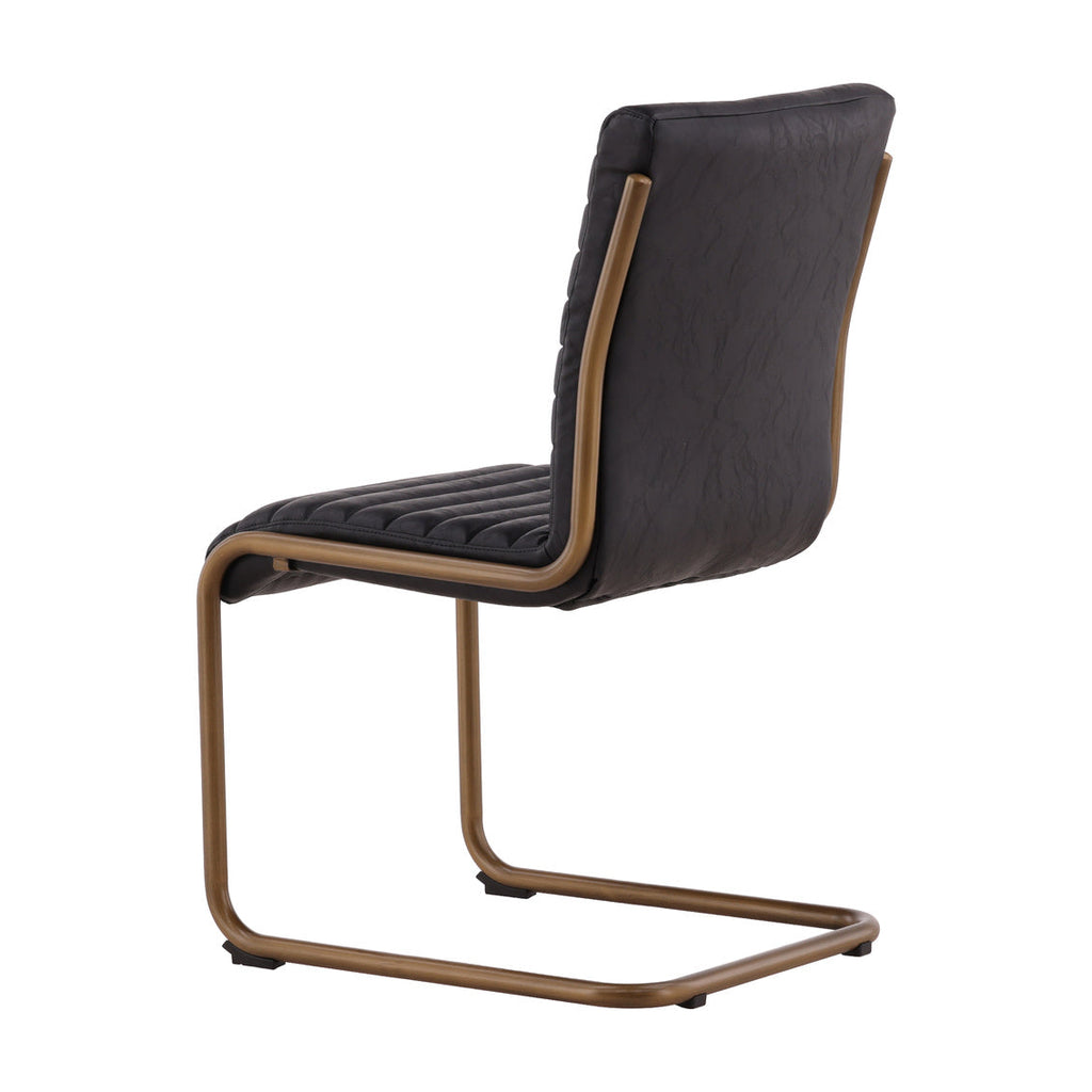 Black Leather Dining Chair