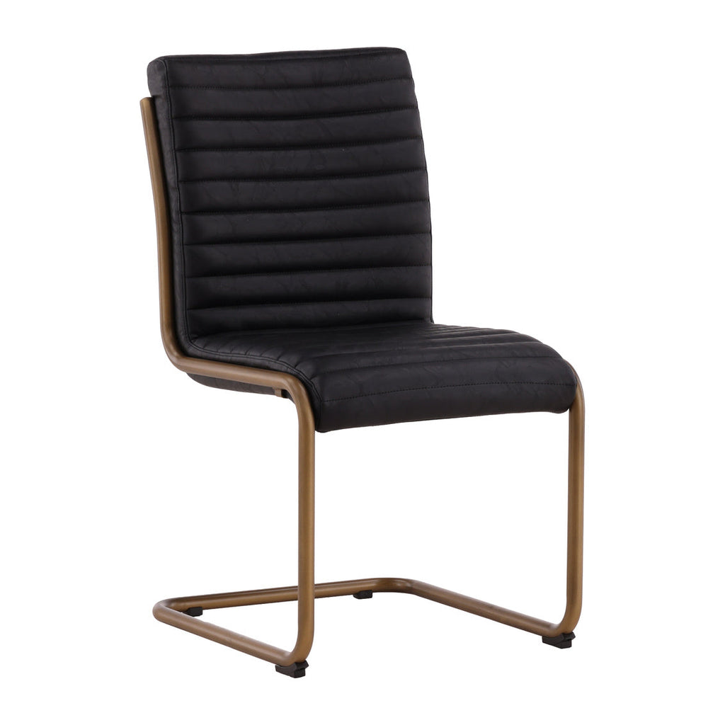 Black Leather Dining Chair